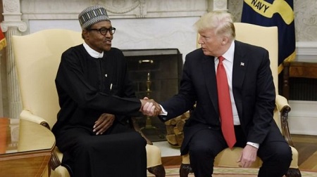 President Buhari of Nigeria with US President Donald J. Trump