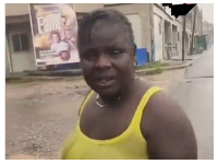 Snipped of the woman who allegedly dumped rubbish in a gutter