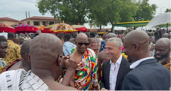 Black Stars coach, Chris Hughton was at the Akwasidae festival