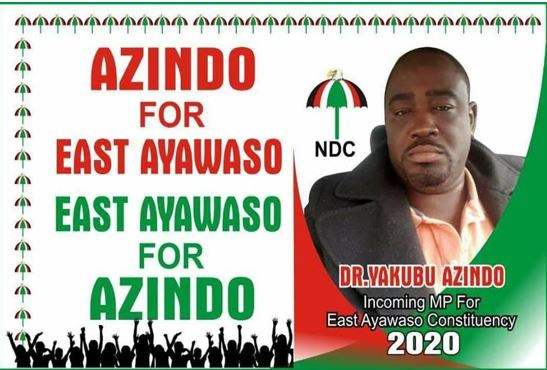 A campaign poster of Dr. Yakubu Mohammed Azindoo