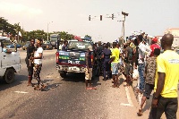 The incident caused massive traffic at Dzorwulu junction