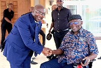 Bawumia greets former president John Agyekum Kufuor | File photo