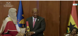 President Mahama officially swears in Paul Baffoe-Bonnie as Ghana’s Chief Justice