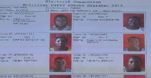 File photo of Togolese nationals identified in Ghana's voter roll
