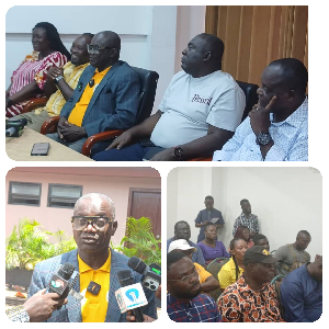 Collage of Secretary Michael Adu-Gyamfi and the GNASSM election committee