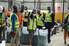 The team first visited the Sewage Systems Ghana Limited (SSGL) at Korle Lagoon
