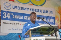 James Kwame Otieku, Chairman of the Board, addressing the audience
