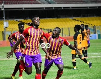 Kwadjo Obeng Jnr scored two goals in Hearts of Oak's 2-2 draw against Ashanti Gold