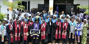 The newly ordained Ministers [in blue sashes], their spouses and some leaders of the PCG