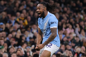 Semenyo scored against Liverpool, his eighth goal of the season for City