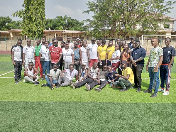 Some journalists who took part in the health walk