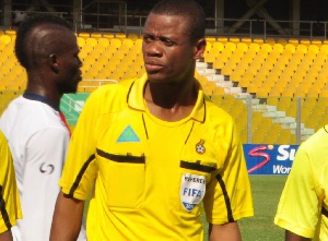 Referee William Agbovi was in-charge of the WAFA-Asante Kotoko match.