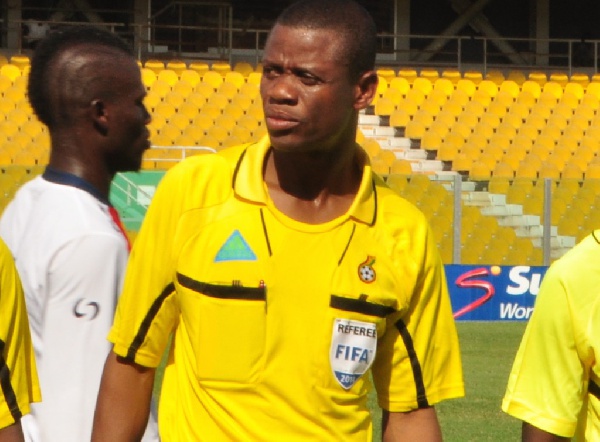 Referee William Agbovi was in-charge of the WAFA-Asante Kotoko match.