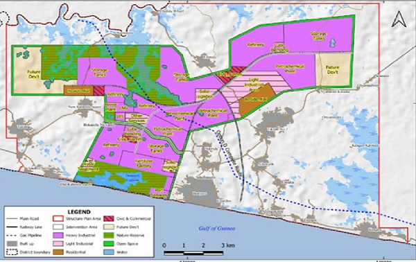 A portion of land to be used as a free zone area for the petroleum hub