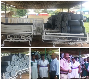 The items donated to Atibie Hospital included mattresses