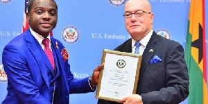 Irbard Ibrahim with Robert Jackson, American Ambassador to Ghana
