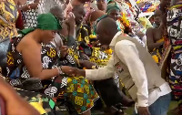 A snippet from the moment the queen mother met with Abronye