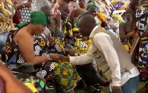 A snippet from the moment the queen mother met with Abronye