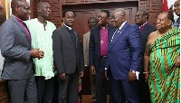 President Akufo-Addo after his meeting with members of the National Peace Council