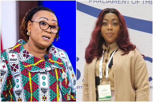 Koomson (L) wants an apology from MP Phyllis Okunor (R) and her team