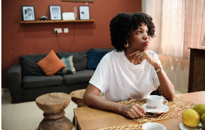 ⁠Ashley Haruna in the kitchen at Villa Diaspora, a co-living space in Kwabenya, a suburb of Accra