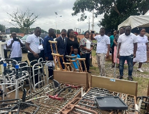 Items donated by the MP, Francis-Xavier Sosu