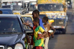 File photo of children begging on the street
