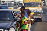 File photo of children begging on the street