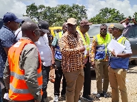 Amoako Atta at Bole to check the state of the collapsed Doli Bridge