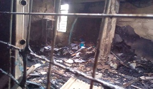 The fire raged the office of the regional director and her secretary