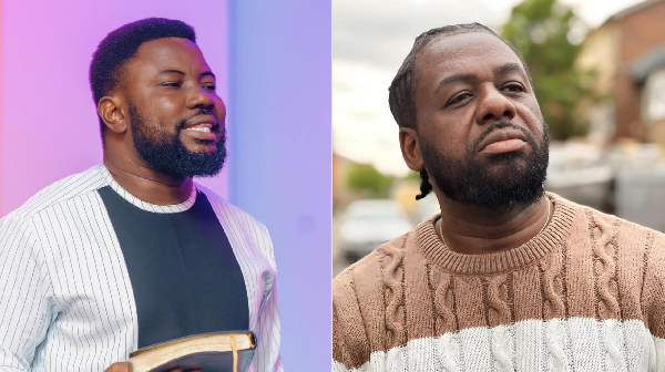 A photo collage of Prophet Kennedy Asare (L) and Bullgod (R)