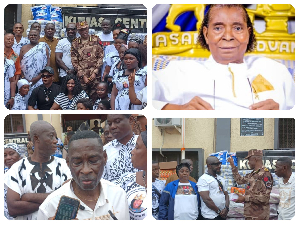 Collage Of The Prison's Commander, Apostle Kwadwo Sarfo, And Kristo Asafo Members 