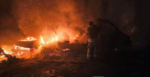 This handout photograph taken and released by the Ukrainian Emergency Service on December 23, 2025