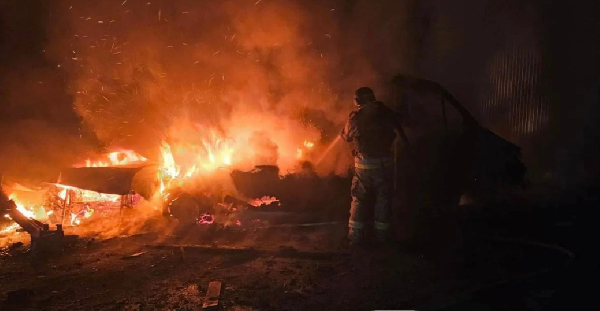 This handout photograph taken and released by the Ukrainian Emergency Service on December 23, 2025