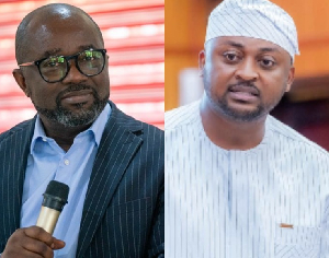 GFA President, Kurt Okraku and Old Tafo MP Vincent Ekow Assafuah