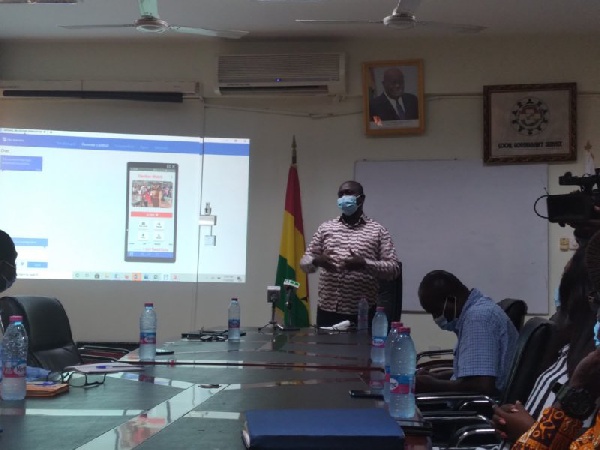 Mr George Sarpong, Executive Secretary of NMC addressing the press in Accra