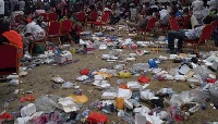 This is was how the Trade Fair Centre was decorated with filth at the NDC Congress