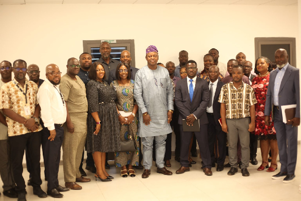 Joseph Bukari Nikpe with staff of the GRDA