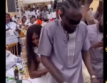Watch as Black Sherif shows off dance moves at friend's wedding