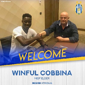 Winful Cobbinah left Hearts to join  FK Tirana