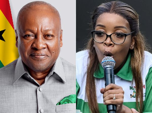 President Mahama (L) had criticised South Africa's xenophobia led by Jacinta Ngobese (R)