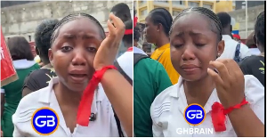 An aggrieved nurse (pictured) has shed tears while narrating ordeal of unpaid salaries