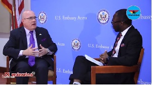 US Ambassador to Ghana, Robert P. Jackson took his turn on the '21 Minutes with KKB' show