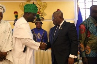 President Akufo-Addo wth Mr Olufemi Michael Abikoye
