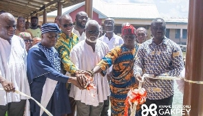 The commissioning of the new classroom blocks for Anyako R.C. Basic School