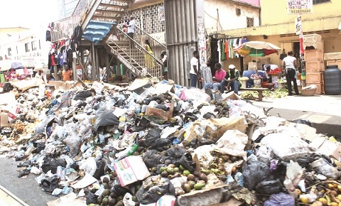 File photo; Ghana's capital city, Accra is continually engulfed in filth