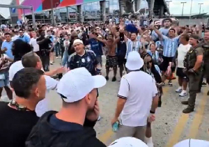 Fans of Argentina and England clashed after the game