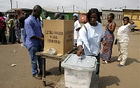 File photo of a people voting