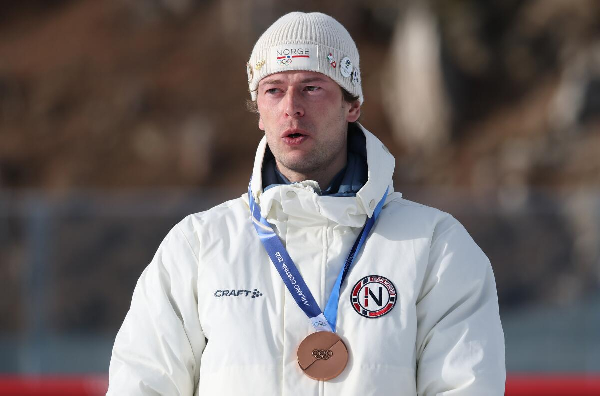 Sturla Holm won bronze medal in the men's 20km biathlon at the Winter Olympics
