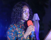 Gladys Osei Owiredu speaking at the event